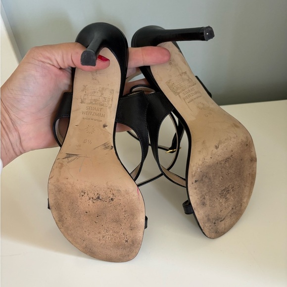 Stuart Weitzman Align Heeled Sandals in Black Size 6.5 - Picture 8 of 8